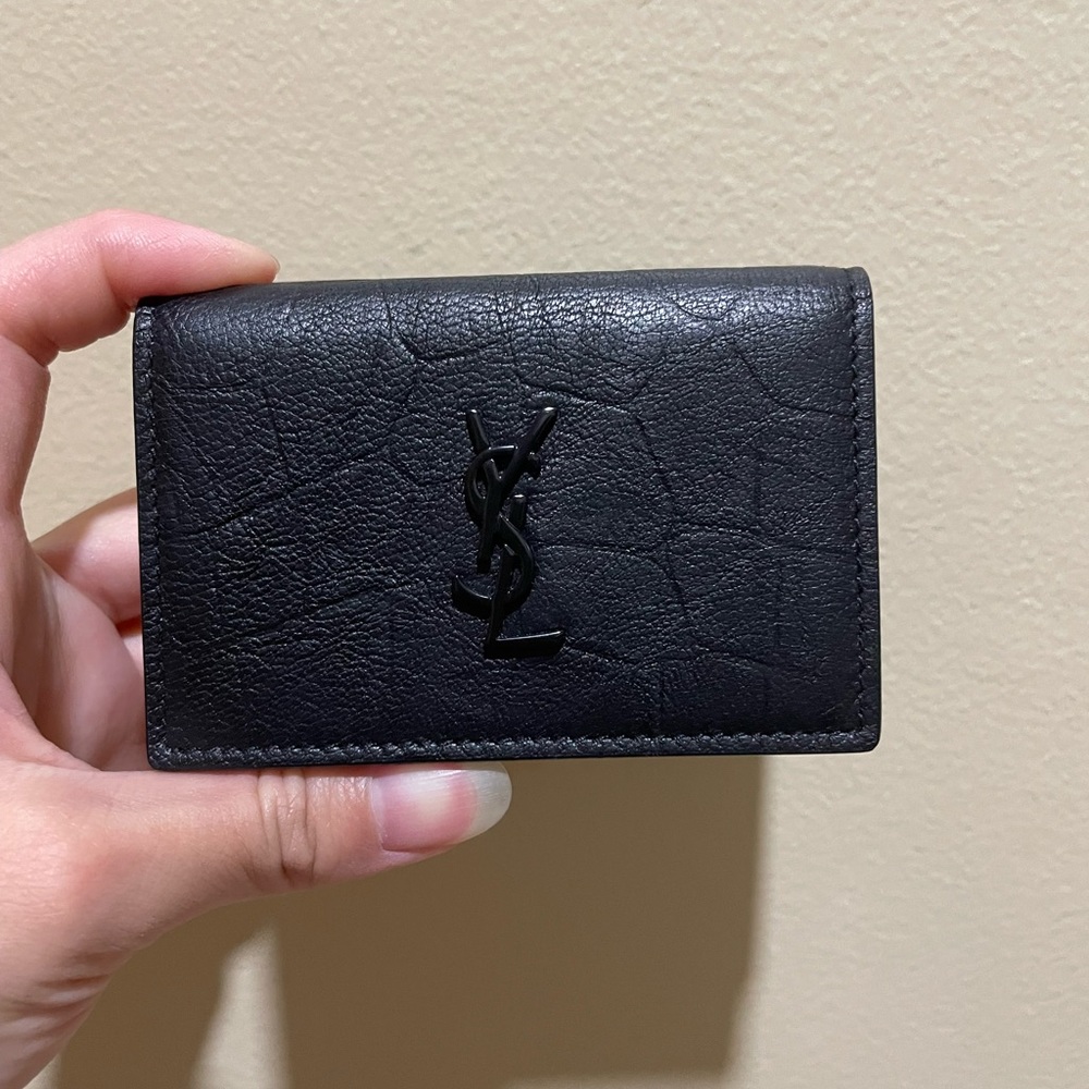 Yves Saint Laurent Black Leather Wallet